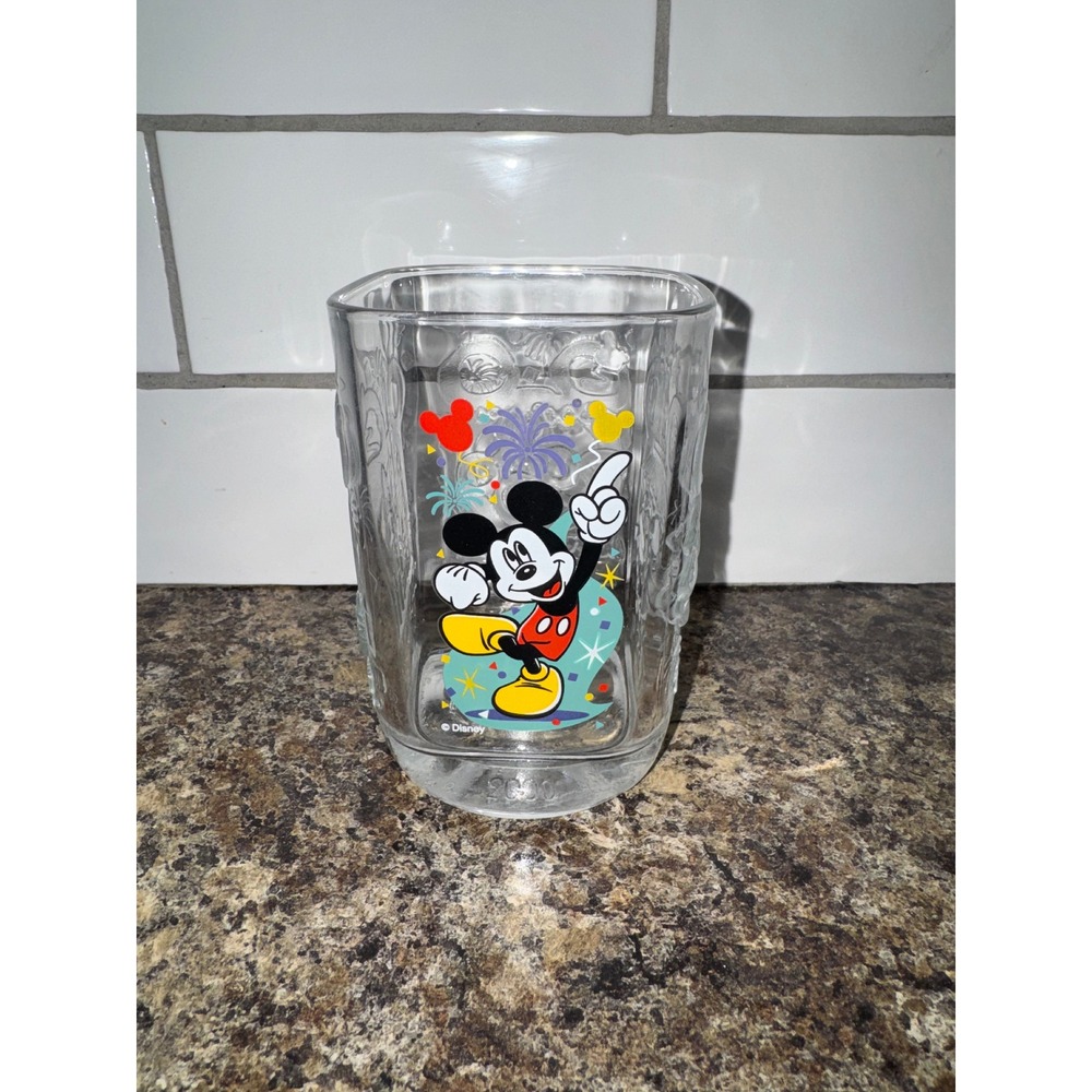 Disney Walt Disney World 2000 Mickey Mouse McDonald's Glass Tumbler‎ Collectible